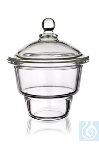 Exsiccator met knopdeksel DN 250, flens Ø 320 x inw. Ø 239 x H 363 mm, Simax® borosilicaatglas,...